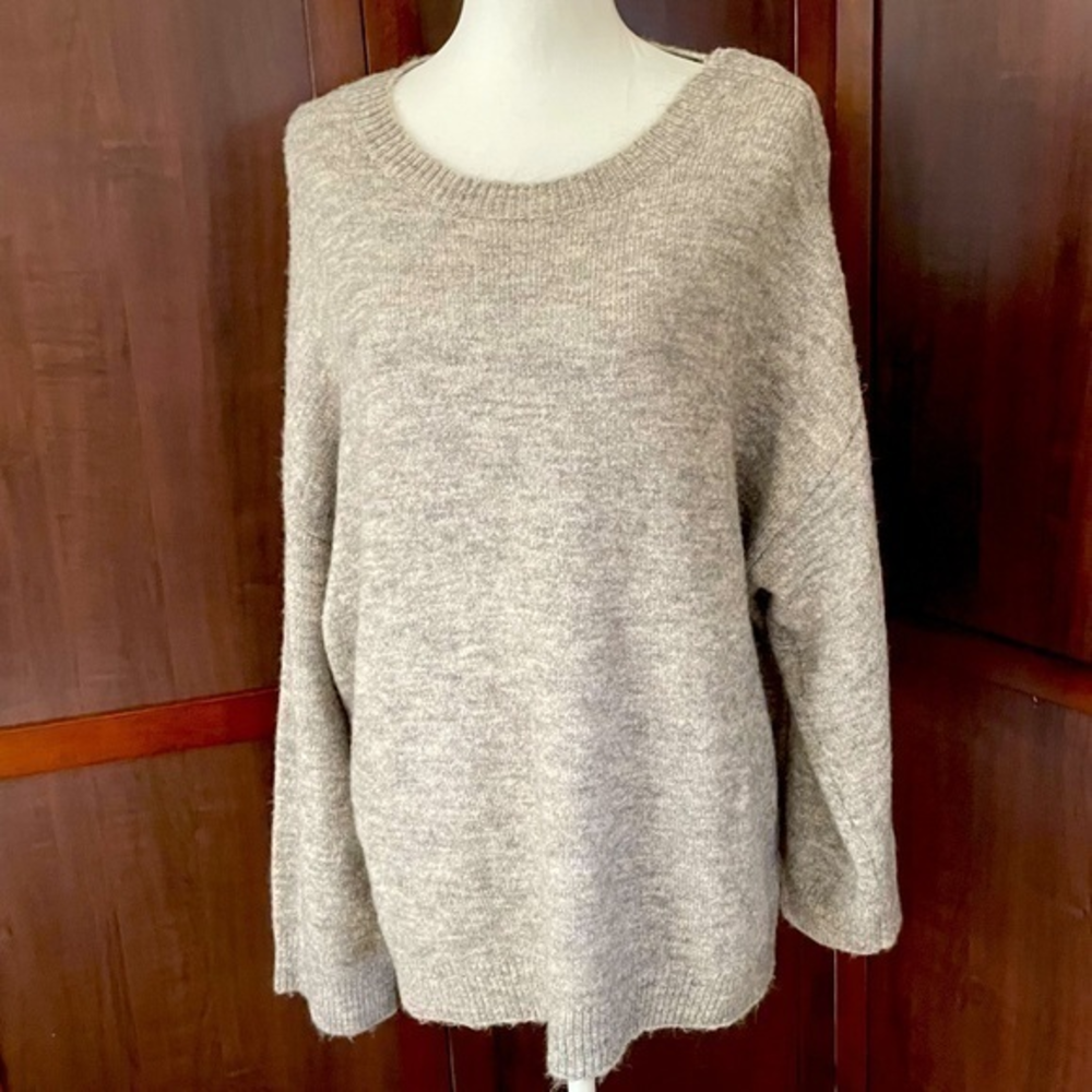 Leith Grey Oversized Pullover‎ Sweater Size S
